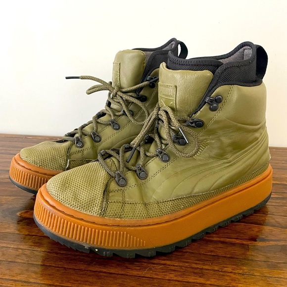 Puma, men’s 9.5, The Ren Burnt Olive synthetic, 363366 03, sneaker boot hybrid - Picture 1 of 11